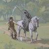 Mural in the restaurant, the Talbot Hotel, Oundle